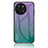 Realme 11 4G用ハイブリットバンパーケース プラスチック 鏡面 虹 グラデーション 勾配色 カバー LS1 Realme マルチカラー