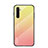 Realme 6用ハイブリットバンパーケース プラスチック 鏡面 虹 グラデーション 勾配色 カバー Realme イエロー