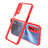 Realme 7用ハイブリットバンパーケース クリア透明 プラスチック 鏡面 カバー Realme レッド