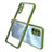 Realme 7 Pro用ハイブリットバンパーケース クリア透明 プラスチック 鏡面 カバー Realme グリーン