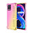 Realme 8 4G用極薄ソフトケース グラデーション 勾配色 クリア透明 Realme ピンク