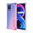 Realme 8 Pro用極薄ソフトケース グラデーション 勾配色 クリア透明 Realme ネイビー