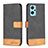 Realme 9i 4G用手帳型 レザーケース スタンド カバー B02F Realme ブラック
