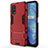 Realme V5 5G用ハイブリットバンパーケース スタンド プラスチック 兼シリコーン カバー A01 Realme レッド