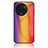 Realme V50s 5G用ハイブリットバンパーケース プラスチック 鏡面 虹 グラデーション 勾配色 カバー LS2 Realme オレンジ