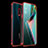 Realme X用極薄ソフトケース シリコンケース 耐衝撃 全面保護 クリア透明 H01 Realme レッド