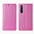 Realme X3 SuperZoom用手帳型 レザーケース スタンド カバー L01 Realme ピンク