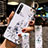 Realme X50 5G用シリコンケース ソフトタッチラバー 花 カバー Realme ホワイト