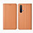 Realme X50 5G用手帳型 レザーケース スタンド カバー Realme オレンジ
