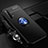 Realme X50m 5G用極薄ソフトケース シリコンケース 耐衝撃 全面保護 アンド指輪 マグネット式 バンパー Realme ネイビー・ブラック