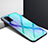 Realme X7 5G用ハイブリットバンパーケース プラスチック 鏡面 カバー Realme シアン