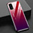 Realme X7 5G用ハイブリットバンパーケース プラスチック 鏡面 虹 グラデーション 勾配色 カバー Realme ワインレッド