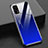 Realme X7 5G用ハイブリットバンパーケース プラスチック 鏡面 虹 グラデーション 勾配色 カバー Realme ネイビー