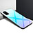Realme X7 Pro 5G用ハイブリットバンパーケース プラスチック 鏡面 カバー Realme ライトブルー