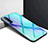 Realme XT用ハイブリットバンパーケース プラスチック パターン 鏡面 カバー Realme シアン