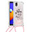 Samsung Galaxy A01 Core用シリコンケース ソフトタッチラバー ブリンブリン カバー 携帯ストラップ S02 サムスン マルチカラー