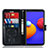 Samsung Galaxy A01 Core用手帳型 レザーケース スタンド パターン カバー JX1 サムスン 