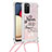 Samsung Galaxy A02s用シリコンケース ソフトタッチラバー ブリンブリン カバー 携帯ストラップ S02 サムスン ピンク