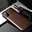 Samsung Galaxy A03s用シリコンケース ソフトタッチラバー ツイル カバー S01 サムスン ブラウン