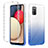 Samsung Galaxy A03s用前面と背面 360度 フルカバー 極薄ソフトケース シリコンケース 耐衝撃 全面保護 バンパー 勾配色 透明 ZJ2 サムスン ネイビー