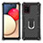 Samsung Galaxy A03s用ハイブリットバンパーケース プラスチック アンド指輪 マグネット式 YF1 サムスン
