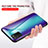 Samsung Galaxy A03s用ハイブリットバンパーケース プラスチック 鏡面 虹 グラデーション 勾配色 カバー LS2 サムスン 