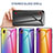 Samsung Galaxy A10用ハイブリットバンパーケース プラスチック 鏡面 虹 グラデーション 勾配色 カバー LS2 サムスン 