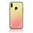 Samsung Galaxy A20e用ハイブリットバンパーケース プラスチック 鏡面 虹 グラデーション 勾配色 カバー LS1 サムスン イエロー