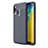 Samsung Galaxy A20e用シリコンケース ソフトタッチラバー レザー柄 カバー WL1 サムスン ネイビー