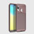 Samsung Galaxy A20e用シリコンケース ソフトタッチラバー ツイル カバー サムスン ブラウン