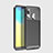 Samsung Galaxy A20e用シリコンケース ソフトタッチラバー ツイル カバー サムスン ブラック