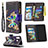 Samsung Galaxy A20e用手帳型 レザーケース スタンド パターン カバー B04F サムスン 