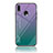 Samsung Galaxy A20e用ハイブリットバンパーケース プラスチック 鏡面 虹 グラデーション 勾配色 カバー LS1 サムスン 