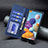 Samsung Galaxy A21用手帳型 レザーケース スタンド カバー B01F サムスン 