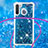 Samsung Galaxy A21 European用シリコンケース ソフトタッチラバー ブリンブリン カバー 携帯ストラップ S03 サムスン 