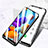 Samsung Galaxy A21用強化ガラス フル液晶保護フィルム サムスン ブラック