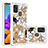 Samsung Galaxy A21s用シリコンケース ソフトタッチラバー ブリンブリン カバー S03 サムスン ゴールド