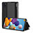Samsung Galaxy A21s用手帳型 レザーケース スタンド カバー ZL2 サムスン ブラック