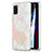 Samsung Galaxy A21s用シリコンケース ソフトタッチラバー バタフライ パターン カバー Y01B サムスン ピンク