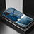 Samsung Galaxy A21s用ハイブリットバンパーケース プラスチック パターン 鏡面 カバー LS1 サムスン ネイビー