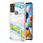 Samsung Galaxy A21s用シリコンケース ソフトタッチラバー バタフライ パターン カバー Y05B サムスン カラフル