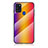 Samsung Galaxy A21s用ハイブリットバンパーケース プラスチック 鏡面 虹 グラデーション 勾配色 カバー LS2 サムスン 