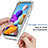 Samsung Galaxy A21s用前面と背面 360度 フルカバー 極薄ソフトケース シリコンケース 耐衝撃 全面保護 バンパー 勾配色 透明 サムスン 