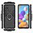 Samsung Galaxy A21s用ハイブリットバンパーケース プラスチック アンド指輪 マグネット式 KC2 サムスン 
