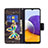 Samsung Galaxy A22 5G用手帳型 レザーケース スタンド パターン カバー B03F サムスン 