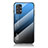 Samsung Galaxy A23 5G用ハイブリットバンパーケース プラスチック 鏡面 虹 グラデーション 勾配色 カバー LS1 サムスン ネイビー