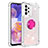 Samsung Galaxy A23 5G用シリコンケース ソフトタッチラバー ブリンブリン カバー アンド指輪 S01 サムスン ピンク