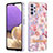 Samsung Galaxy A23 5G用シリコンケース ソフトタッチラバー バタフライ パターン カバー Y06B サムスン ピンク