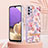 Samsung Galaxy A23 5G用シリコンケース ソフトタッチラバー バタフライ パターン カバー Y06B サムスン 