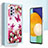 Samsung Galaxy A23 5G用シリコンケース ソフトタッチラバー バタフライ パターン カバー Y04B サムスン 